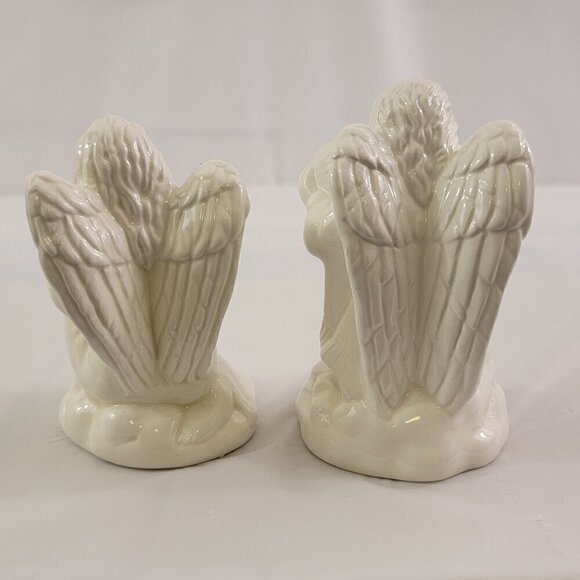 Vintage McConnell Talus Collectible Ceramic Angels Salt & Pepper Shaker Set - Picture 14 of 15
